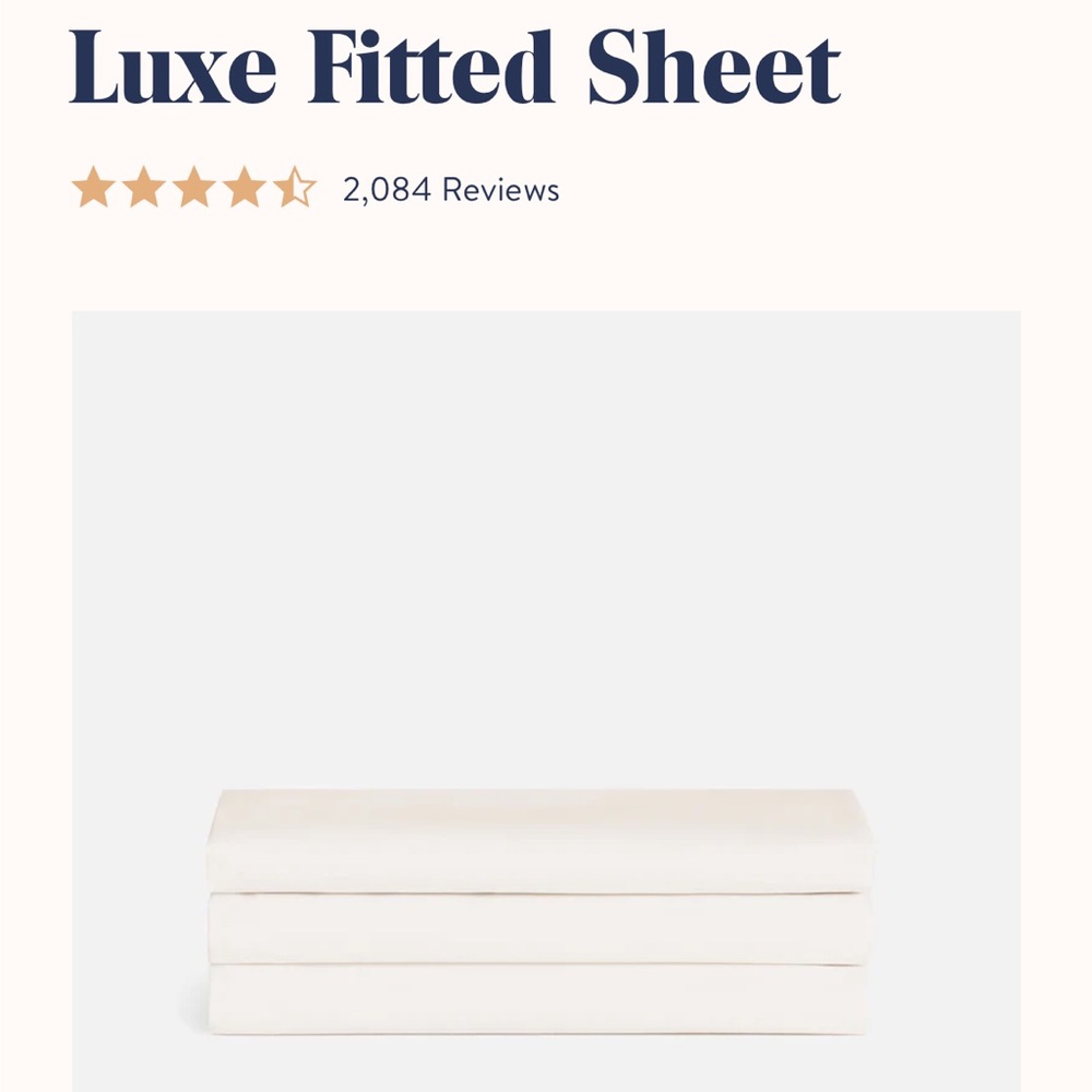 Brooklinen Luxe Sateen Fitted Sheet - Full - NWOT